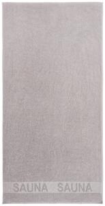 SAUNOVÁ OSUŠKA, 90/180 cm, strieborná Bio:Vio - Kúpeľňový textil