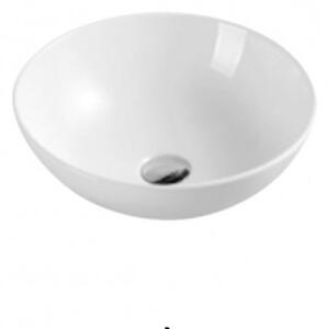 LAVITA ROUND - keramické umývadlo na dosku miska kruhové 40 cm bez prepadu biele