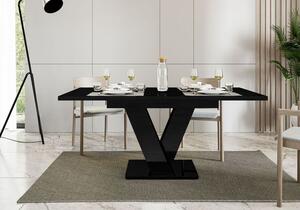 Rozkladací jedálenský stôl Master čierny lesk