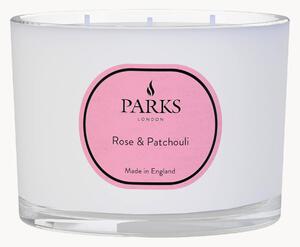 Ručne vyrobená trojknôtová vonná sviečka Vintage Aromatherapy (Rose, Patchouli & Green Stem)