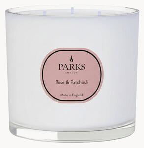 Ručne vyrobená trojknôtová vonná sviečka Vintage Aromatherapy (Rose, Patchouli & Green Stem)