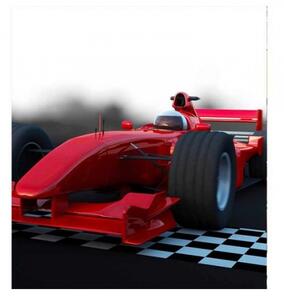 DIMEX | Vliesová fototapeta na stenu Formula MS-3-0310 | 225 x 250 cm | červená, čierna, biela
