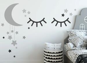 Krásna sivo čierna nálepka na stenu spánok