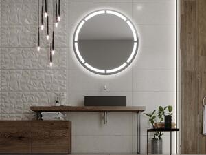Okrúhle zrkadlo do kúpeľne s LED osvetlením C2