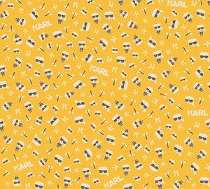 A.S. Création | Vliesová tapeta na stenu Karl Lagerfeld 37843-4 | 0,53 x 10,05 m | biela, čierna, žltá