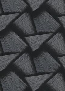 DIMEX | Vliesová tapeta na stenu WPE-902156 | 0,53 x 10,05 m | čierna, metalická