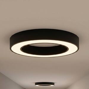 Arcchio Stropné LED svetlo Sharelyn, Ø 60 cm, čierne, stmievateľné, Čierna, Kuchyňa, Hliník, Moderný, Závesné svietidlo