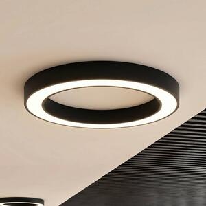 Arcchio Stropné LED svetlo Sharelyn, Ø 80 cm, čierne, stmievateľné, Čierna, Kuchyňa, Hliník, Moderný, Závesné svietidlo