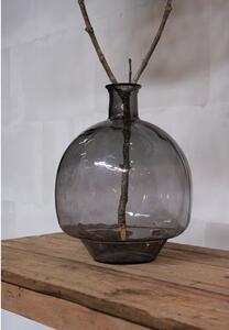 Veľká sklenená váza Joy - šedá
