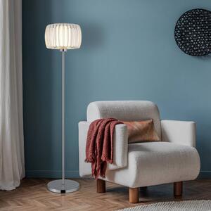 Globo Stojacia lampa Maribel, výška 150 cm, chróm/číry, kov, Jasné / priehľadné, Obývacia izba / jedáleň, Plast, Moderný, Stojaca lampa