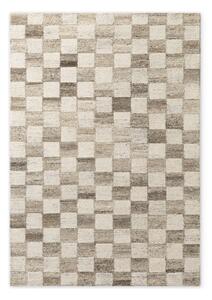 Krémovobiely ručne tkaný vlnený koberec 80x150 cm Boho 1.0 Quadra – Vikosa