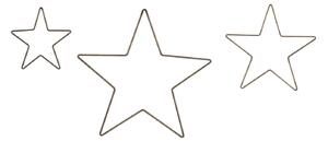 Dekoratívne hviezdy Cromwell Brass - set 3 ks