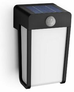Philips Shroud solární vonkajšie nástenné LED svietidlo 2,3 W 2700K, čierna