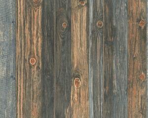 A.S. Création | Vliesová tapeta na stenu Wood'n Stone 9086-12 | 0,53 x 10,05 m | hnedá, šedá