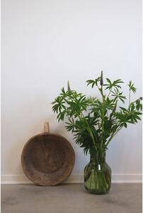Sklenená váza Flora - olivovo zelená
