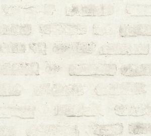 A.S. Création | Vliesová tapeta na stenu New Walls 37422-2 | 0,53 x 10,05 m | biela, šedá