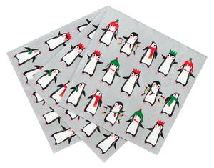 Papierové obrúsky Penguin Parade 33 × 33 cm