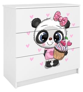 Kocot kids Detská komoda BABYDREAMS Panda biela