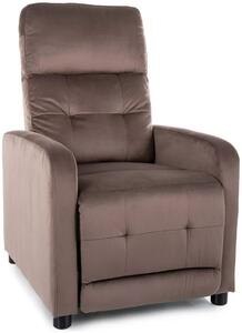 OTUS VELVET cappuccino relaxačné polohovacie kreslo