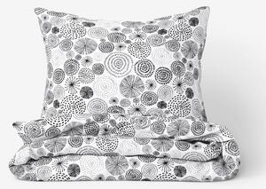 Goldea bavlnené posteľné obliečky - abstraktné kruhy 140 x 200 a 70 x 90 cm