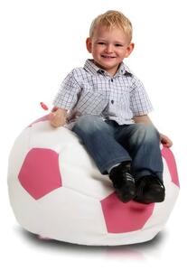 Sedací vak malá bielo ružová futbalová lopta TiaHome