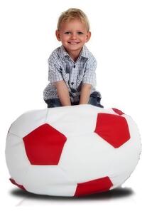 Sedací vak malá bielo červená futbalová lopta TiaHome