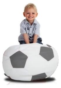 Sedací vak malá bielosivá futbalová lopta TiaHome