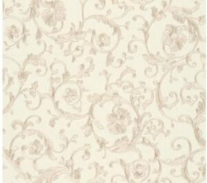 A.S. Création | Vliesová tapeta na stenu Versace 34326-3 | 0,70 x 10,05 m | metalická, krémová, béžová