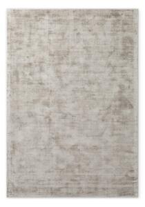 Sivý ručne tkaný koberec z viskózy 80x150 cm Noemi – Vikosa