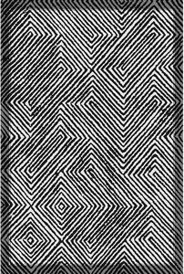 Čierno-biely prateľný behúň 80x200 cm Rimio – Vitaus