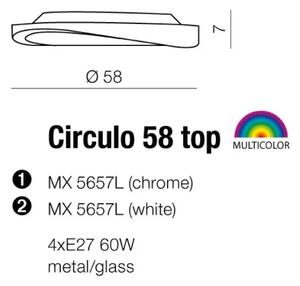 Moderné stropné svietidlo Circulo 58 biele