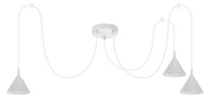 BRILAGI - Závesný luster na lankách CONE TRIPLE SPIDER 3xGX53/15W/230V biela