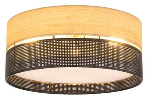 Stropné svietidlo NICOL 4xE27/15W/230V priemer 50 cm dyha/čierna