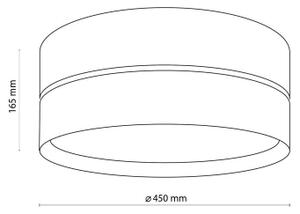 Stropné svietidlo NICOL 4xE27/15W/230V priemer 50 cm dyha/čierna