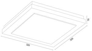Argon 7269 - Stropné svietidlo TABOR 2xE27/15W/230V 32x32 cm sivé