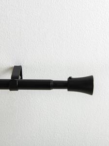 Garniža jednoradová Federico - matná čierna 120 - 210 cm