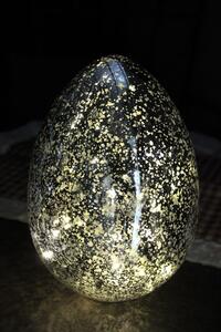Strieborné veľkonočné vajce LED 20 cm