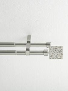 Garniža dvojradová Paolo - brúsený nikel 160 - 300 cm