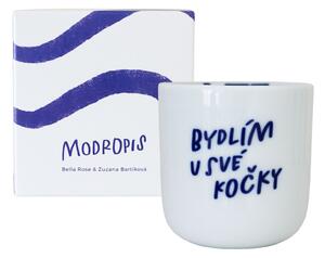 Porcelánový hrnček Bydlím u své kočky 270 ml
