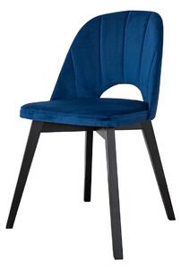 Čalúnená stolička modrá s drevenými čiernymi nohami RIV81 Breno