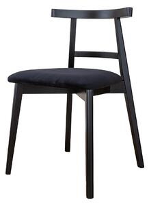 Čalúnená drevená stolička čierna RIV100 Orio