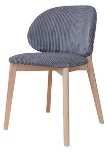 Čalúnená stolička sivá s drevenými nohami LIN90 Pecora