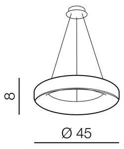 LED svietidlo Sovana 45 CCT biele s diaľkovým ovládačom
