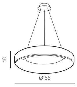 LED svietidlo Sovana 55 CCT čierne s diaľkovým ovládačom