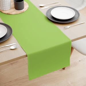 Goldea behúň na stôl 100% bavlnené plátno - zelený 35x120 cm
