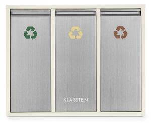 Klarstein Ordnungshütter 3, 45 l, krémovo-béžová, box na triedený odpad, 3 x 15 l
