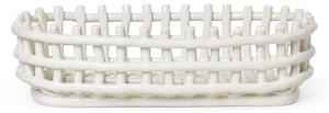 Keramický kôš Oval Off White