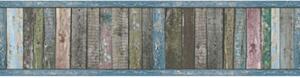 A.S. Création | Papierová bordúra na stenu Only Borders 36860-1 | 13 cm x 5 m | hnedá, žltá, ružová, zelená, modrá