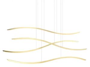 Dizajnový luster Waves stmievateľný zlaté