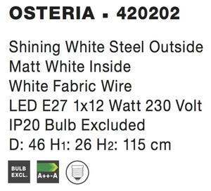 Industriálny luster Osteria biele